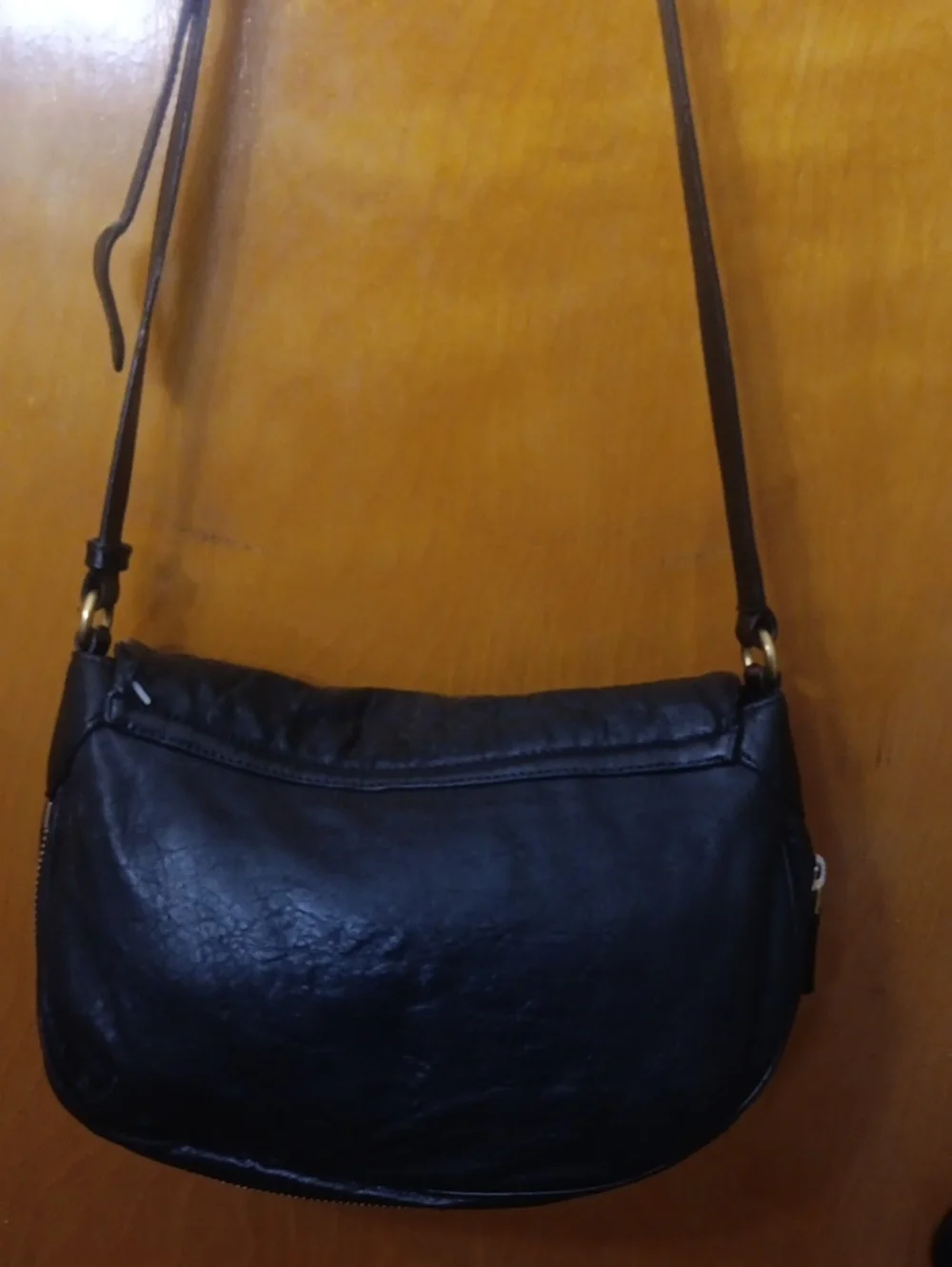 Marc by Marc Jacobs Black Women's Shoulder/Crossbody Bag with Metal Logo Plate